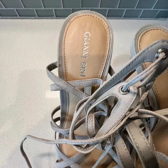 Gianni Bini Tan Strap Heel Sandals Size 10 - Picture 6 of 8